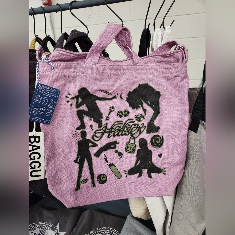 Baggu Pink Graphic Tote Bag